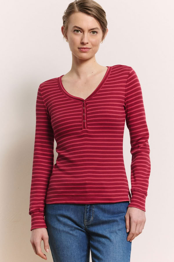 Jerseyshirt Silviee stripes red von Tranquillo
