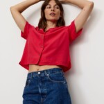 Bluse Camellia lava red von recolution