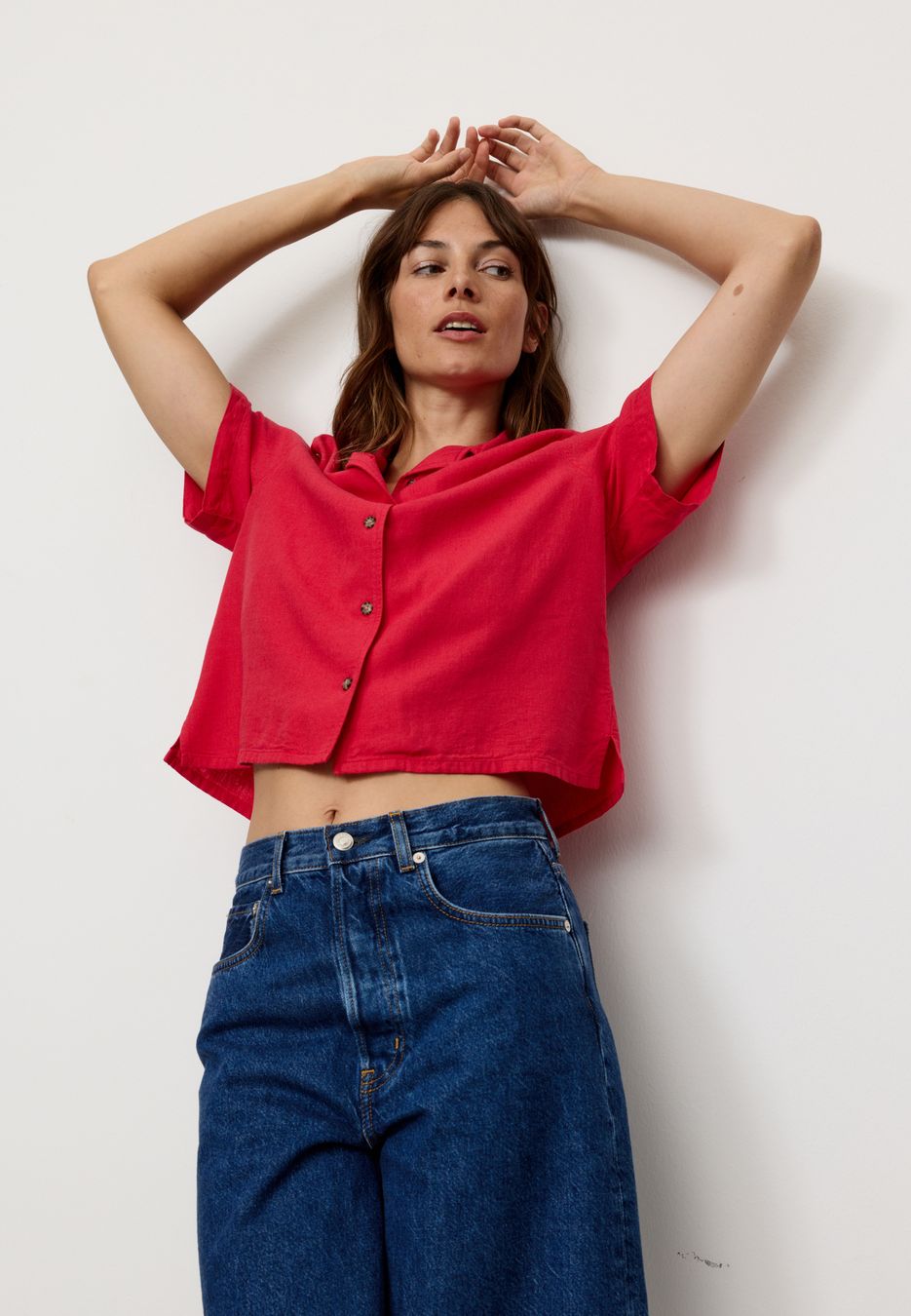 Bluse Camellia lava red von recolution