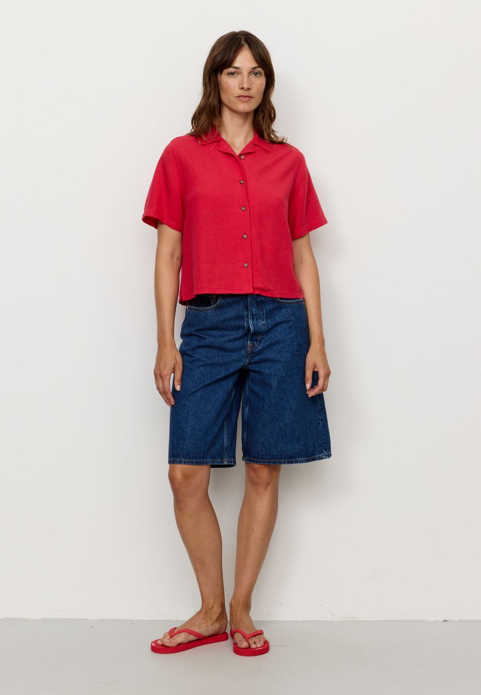 Bluse Camellia lava red von recolution