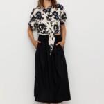 Bluse Ocra Bloom electric blue von recolution