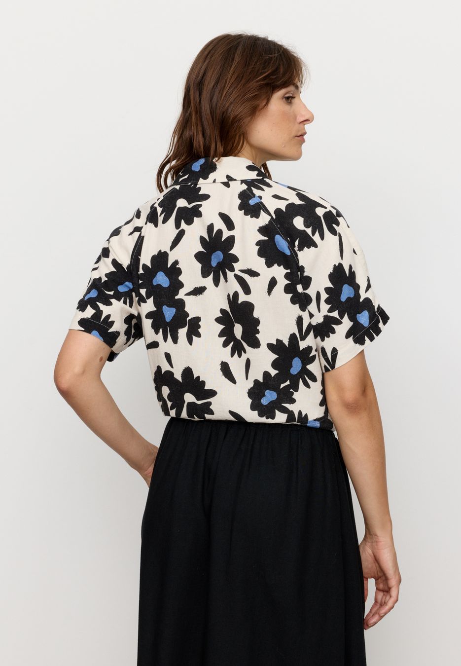 Bluse Ocra Bloom electric blue von recolution