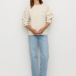 Sweatshirt Nerine Good Vibes arctic white von recolution