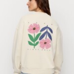 Sweatshirt Nerine Good Vibes arctic white von recolution