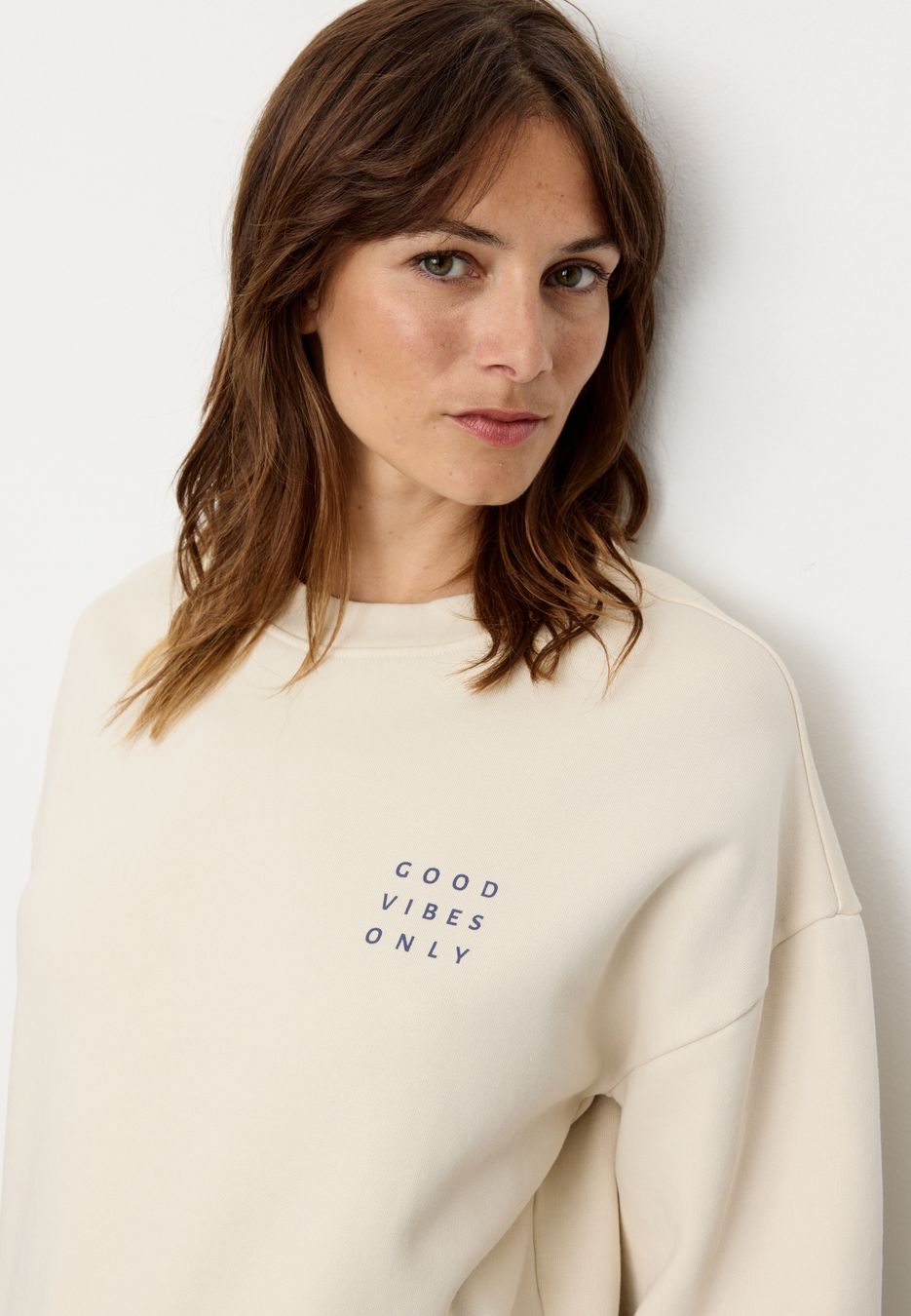 Sweatshirt Nerine Good Vibes arctic white von recolution