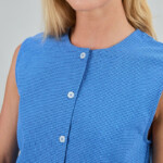 Bluse Checks Button Up blue von Brava Fabrics