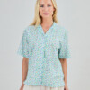 Bluse Marbles Aloha white von Brava Fabrics