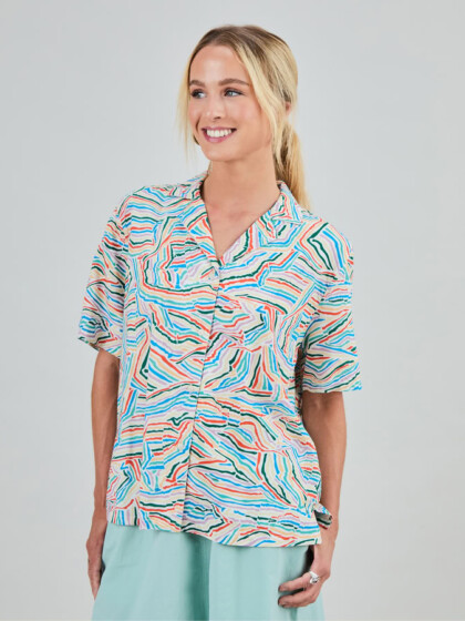 Bluse Messy Stripes Aloha multicolour von Brava Fabrics