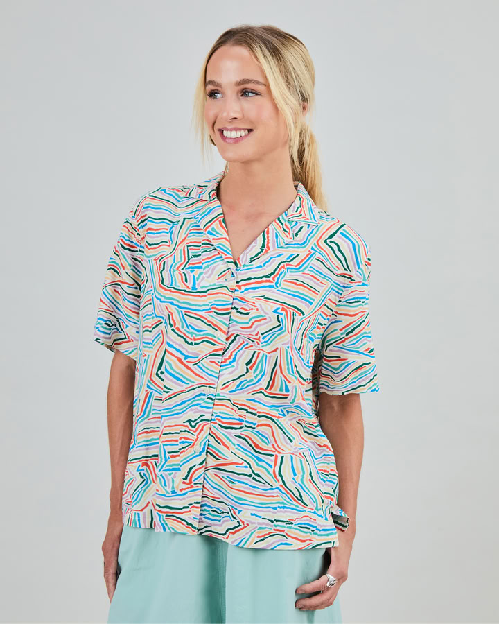Bluse Messy Stripes Aloha multicolour von Brava Fabrics Bluse Messy Stripes Aloha multicolour von Brava Fabrics