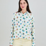 Bluse Mini Flower Boxy ecru von Brava Fabrics