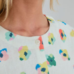 Bluse Mini Flower Button Up ecru von Brava Fabrics