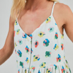 Kleid Mini Flowers Strappy Loose ecru von Brava Fabrics