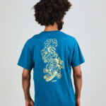 T-Shirt Asis Percales Crocodylus blue von Brava Fabrics