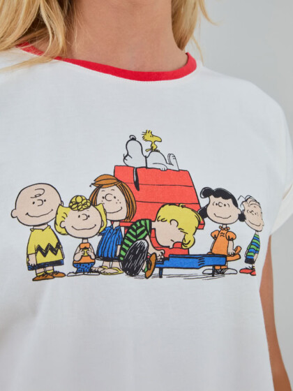 T-Shirt Peanuts Retro Friends Scoop ecru von Brava Fabrics
