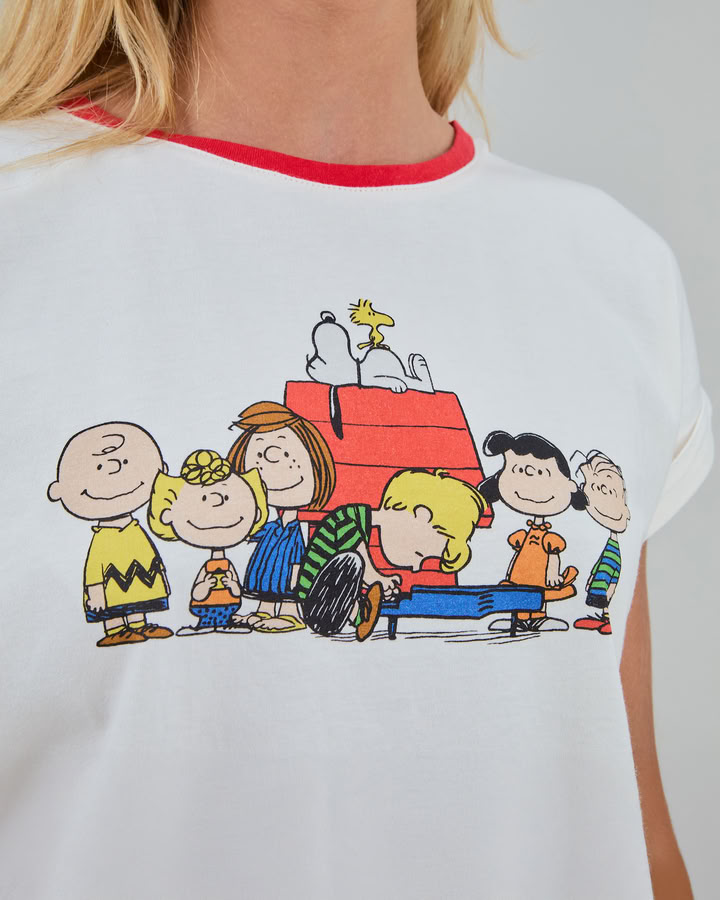 T-Shirt Peanuts Retro Friends Scoop ecru von Brava Fabrics
