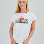 T-Shirt Peanuts Retro Friends Scoop ecru von Brava Fabrics