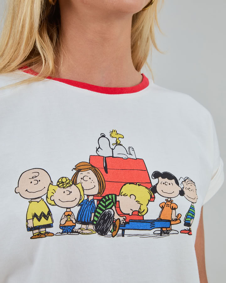 T-Shirt Peanuts Retro Friends Scoop ecru von Brava Fabrics
