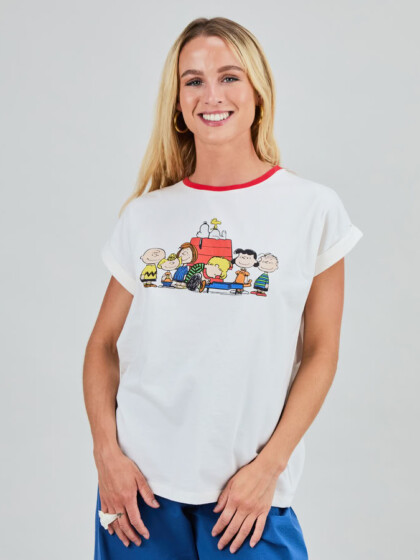 T-Shirt Peanuts Retro Friends Scoop ecru von Brava Fabrics