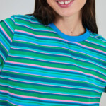 T-Shirt Stripes Boxy blue von Brava Fabrics