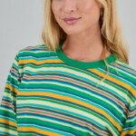 T-Shirt Stripes Boxy yellow von Brava Fabrics
