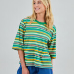 T-Shirt Stripes Boxy yellow von Brava Fabrics