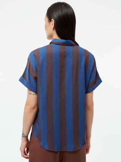 Bluse GBSarah blazing blue / chocolate brown von Givn Berlin