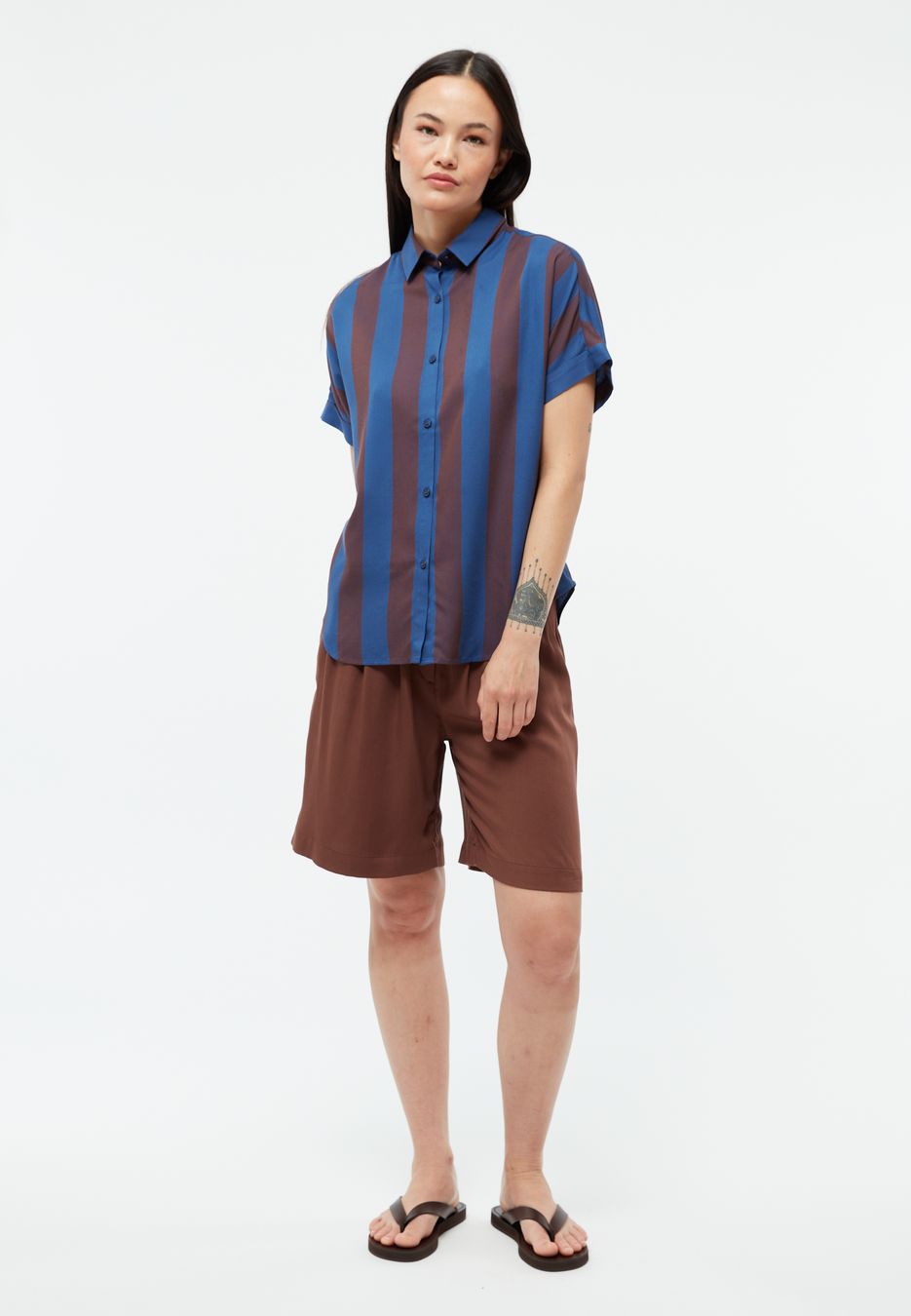 Bluse GBSarah blazing blue / chocolate brown von Givn Berlin