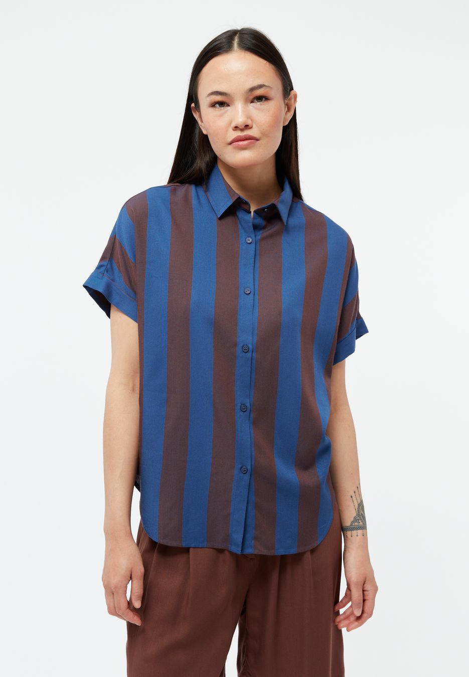 Bluse GBSarah blazing blue / chocolate brown von Givn Berlin