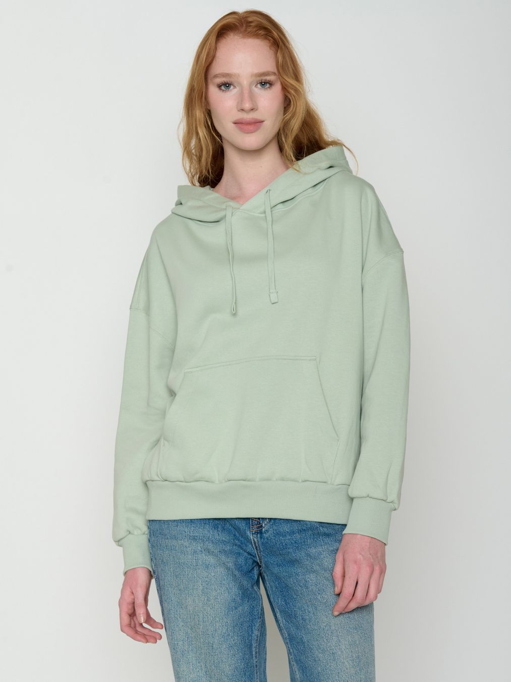 Hoodie Mello Les Fleurs muted mint von Greenbomb