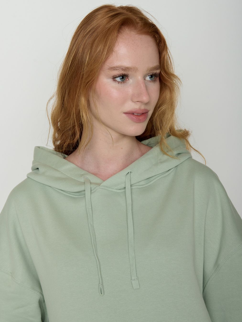 Hoodie Mello Les Fleurs muted mint von Greenbomb