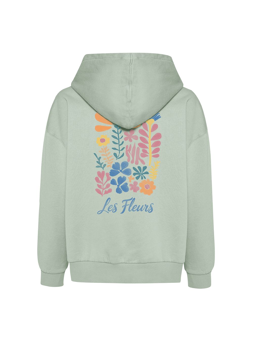 Hoodie Mello Les Fleurs muted mint von Greenbomb