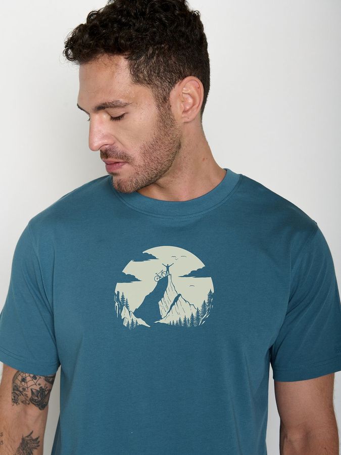 T-Shirt Fusion Nature Clouds Ride tidal blue von Greenbomb