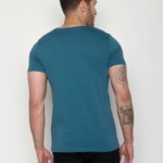 T-Shirt Guide Bike Front Stamp blue stone von Greenbomb