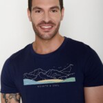 T-Shirt Guide Mountain Soul navy von Greenbomb