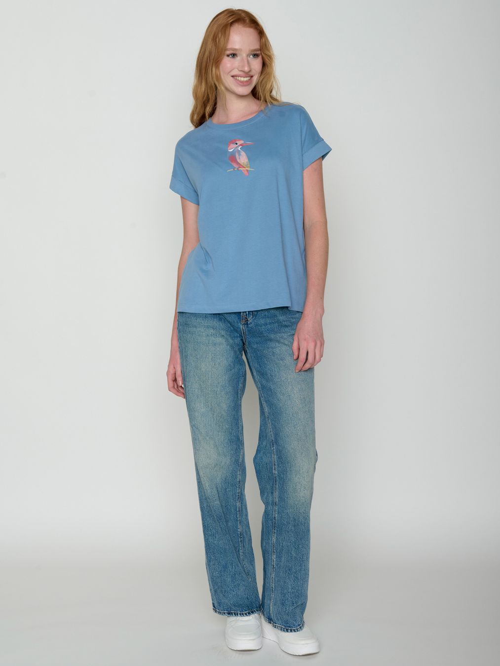 T-Shirt Loony Bird Look glacier blue von Greenbomb