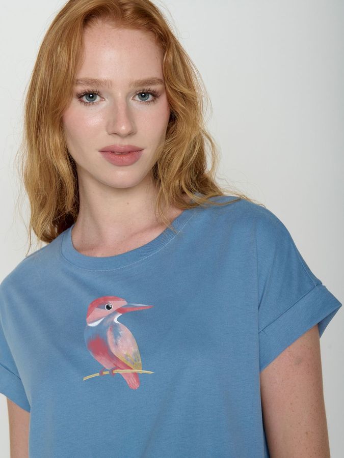 T-Shirt Loony Bird Look glacier blue von Greenbomb