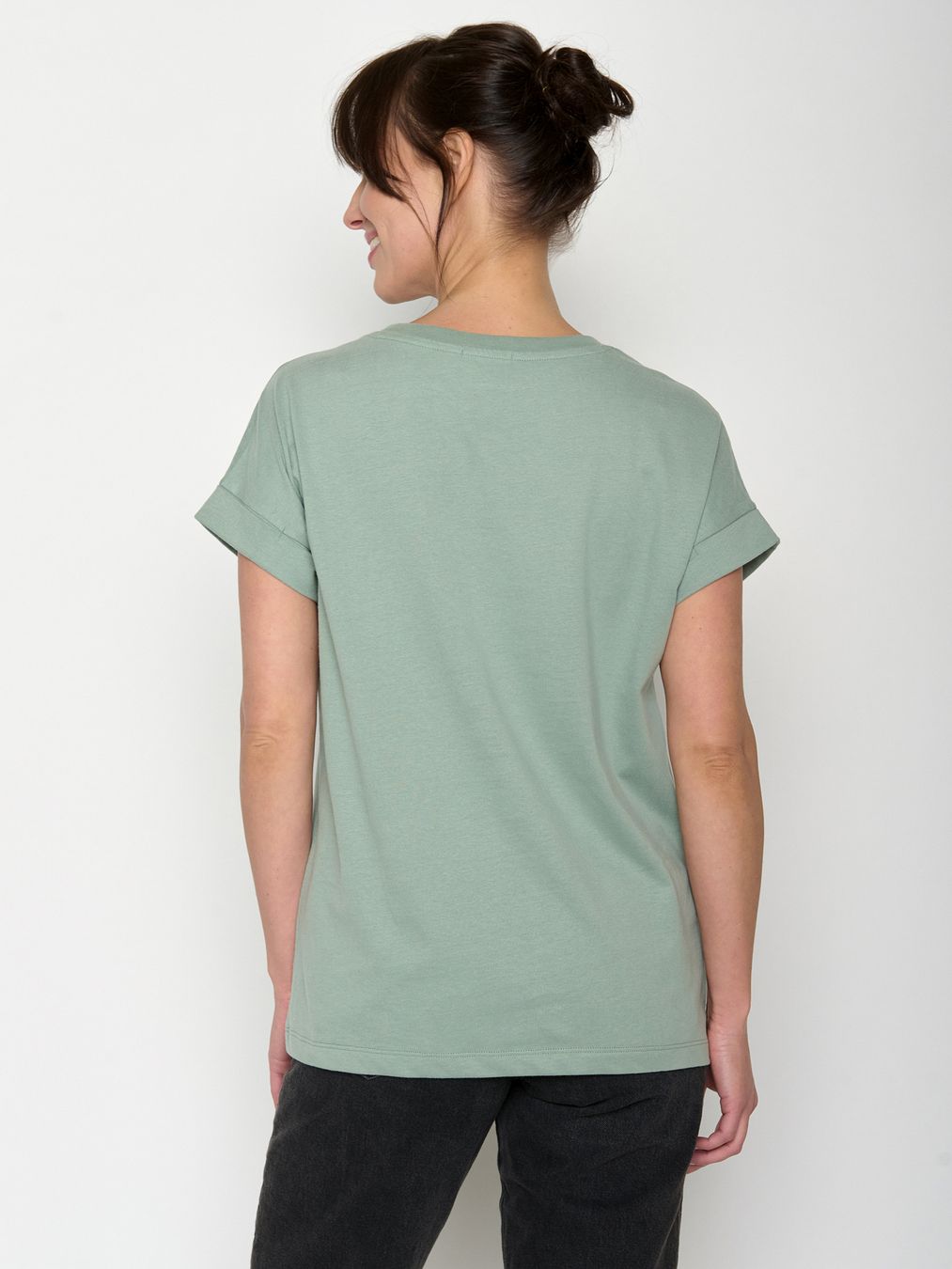 T-Shirt Loony Tucan Flower pale green von Greenbomb