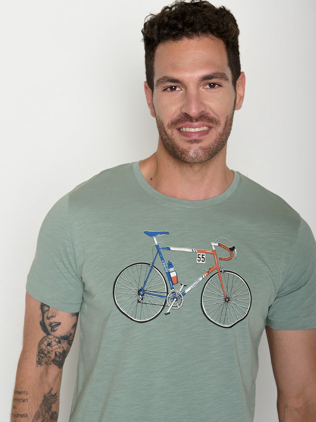 T-Shirt Spice Bike Jacques soft sage von Greenbomb