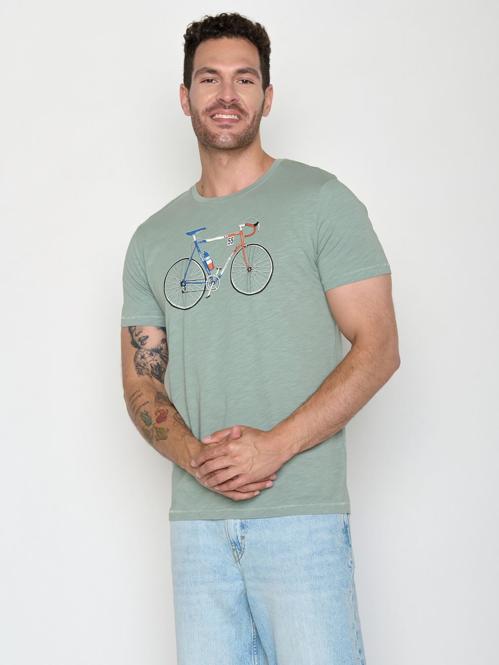 T-Shirt Spice Bike Jacques soft sage von Greenbomb