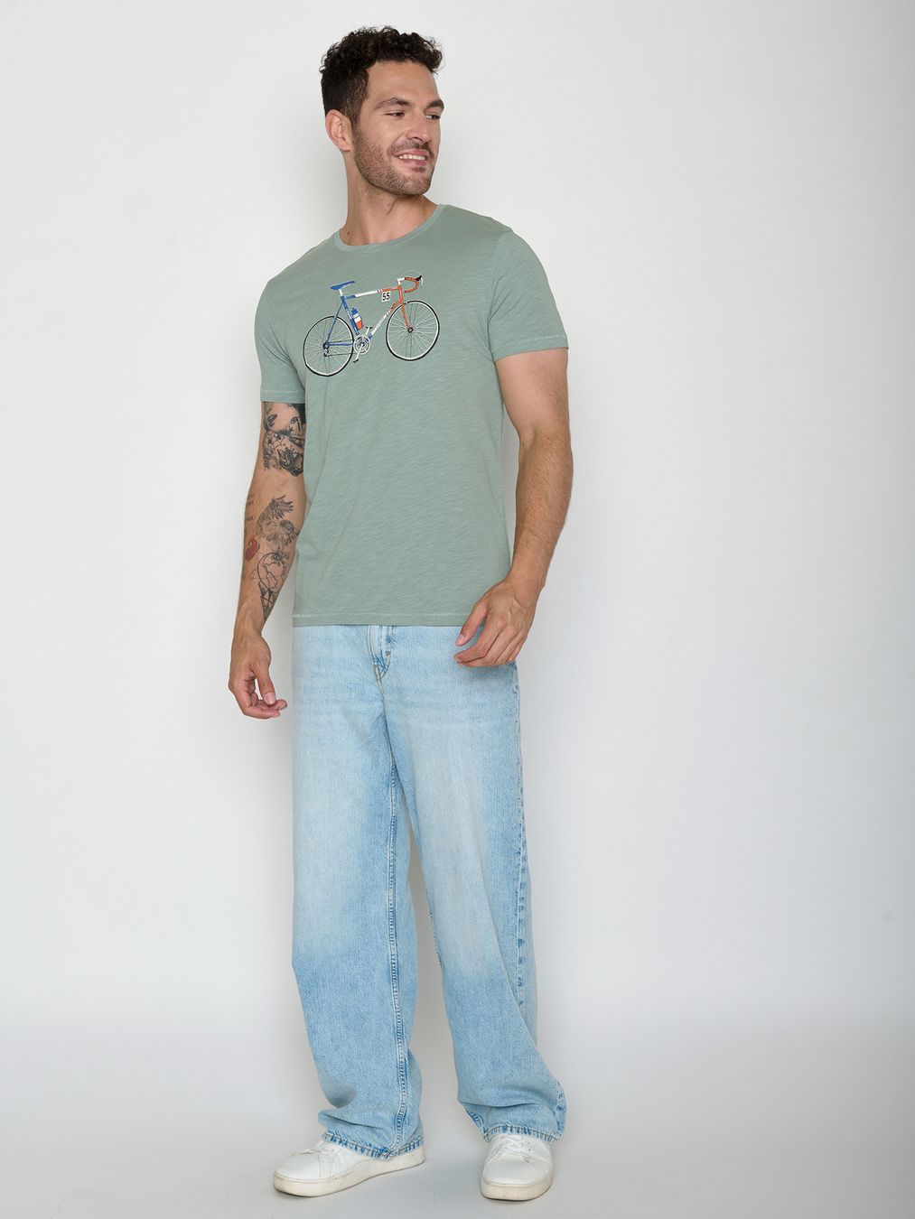T-Shirt Spice Bike Jacques soft sage von Greenbomb