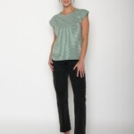 T-Shirt Timid Basic bamboo stripes von Greenbomb
