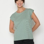 T-Shirt Timid Basic bamboo stripes von Greenbomb