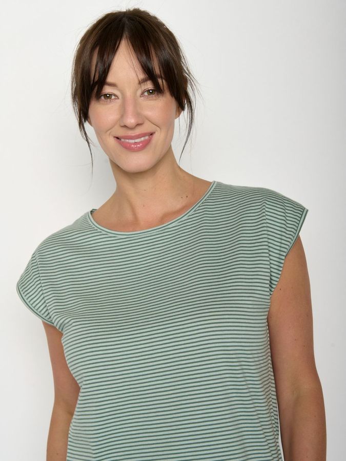 T-Shirt Timid Basic bamboo stripes von Greenbomb