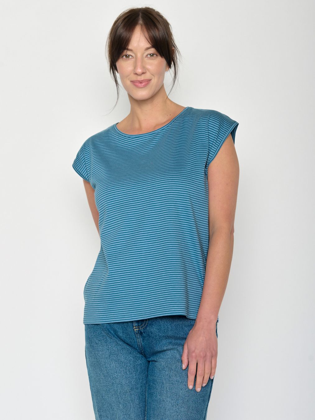 T-Shirt Timid Basic tide stripes von Greenbomb
