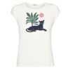 T-Shirt Timid Panther Leaves moonstone von Greenbomb