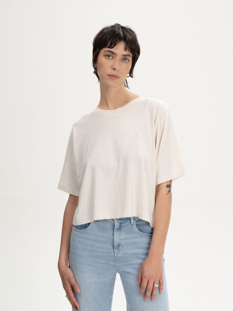 T-Shirt Desna cream melange von MELAWEAR