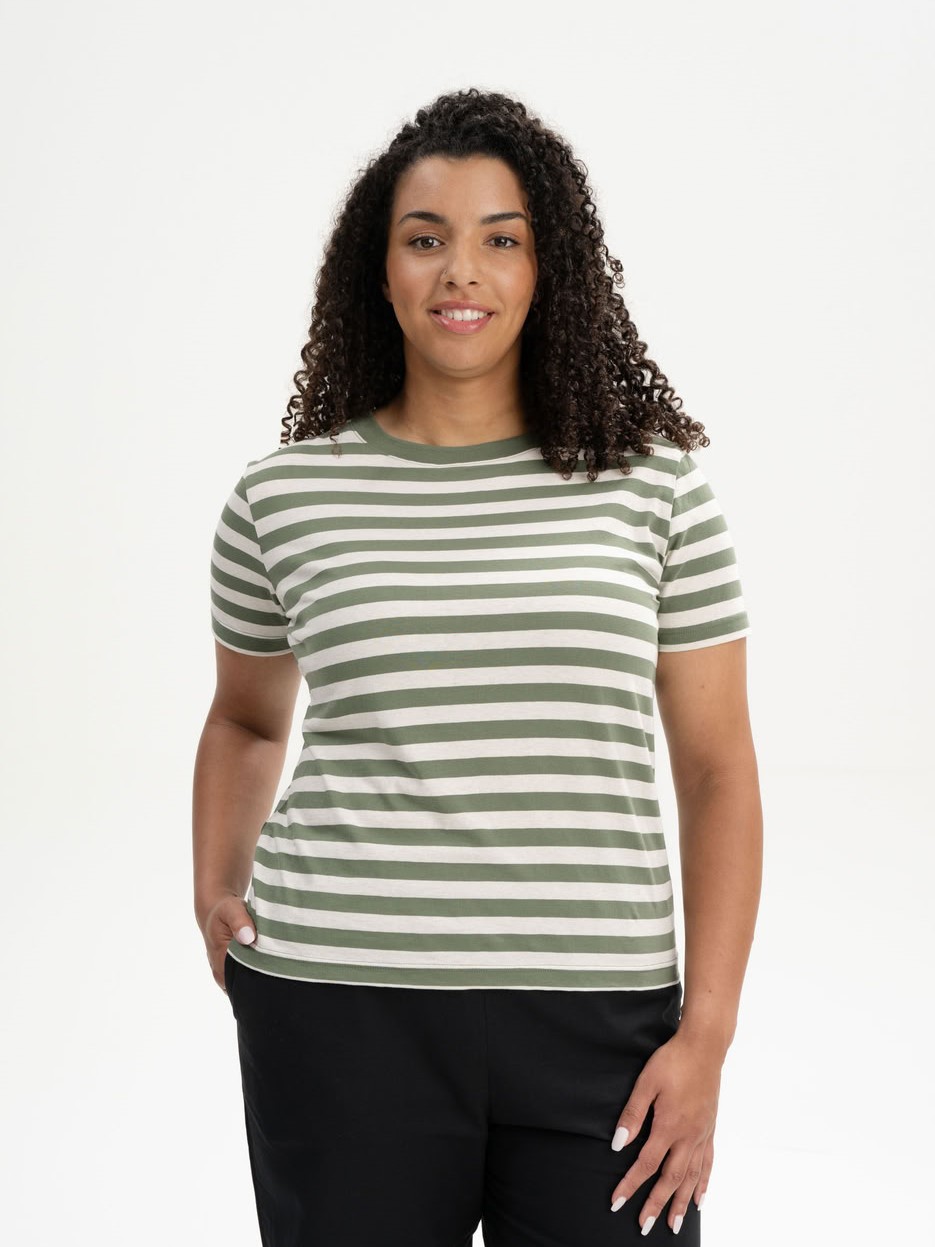 T-Shirt Khira Stripes thymian gestreift von MELAWEAR
