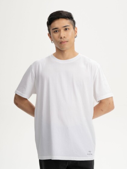 T-Shirt Sadhil Artist Edition Atelier Mave weiß / print secret lake von MELAWEAR