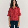 Bluse Ane Seersucker red checks seersucker von Thinking MU