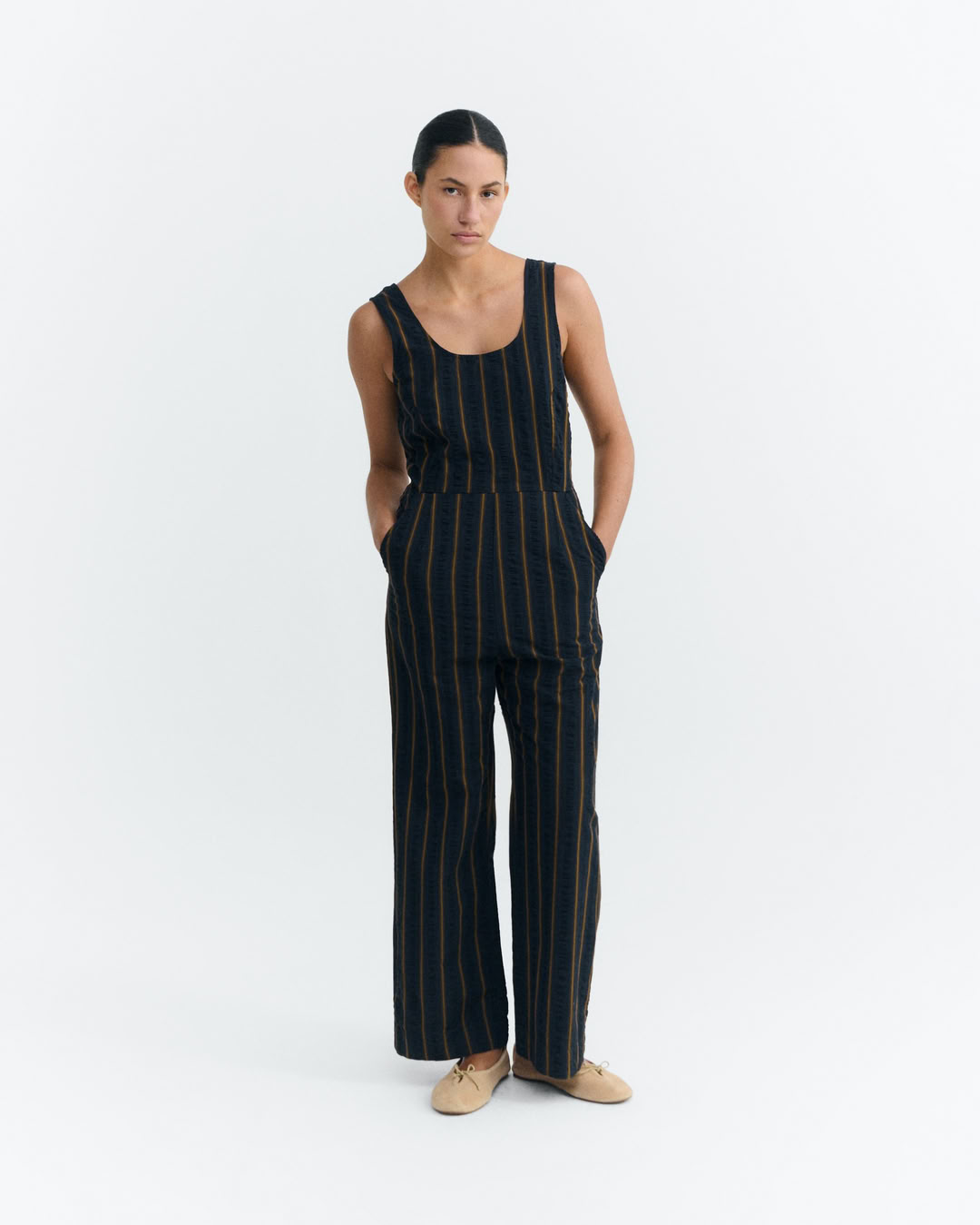 Jumpsuit Raflesia portbou seersucker von Thinking MU